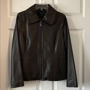 Anne Klein Chocolate Leather Jacket